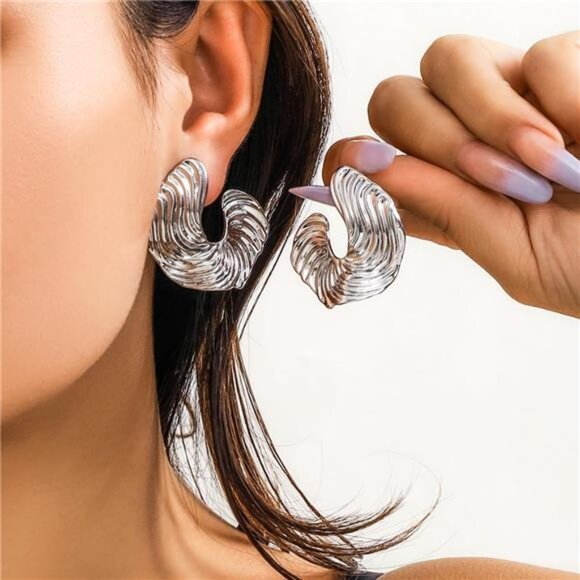 ✨ Minimalist Geometric Statement Earrings | Modern Fashion Jewelry Gift Set ✨ - Picture 1 of 6